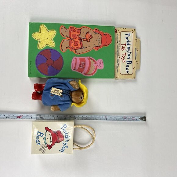 EDEN Paddington Bear VTG Bath Tub Puzzle 80s 90s Mini Jointed Figure Bag Korea - Picture 6 of 11